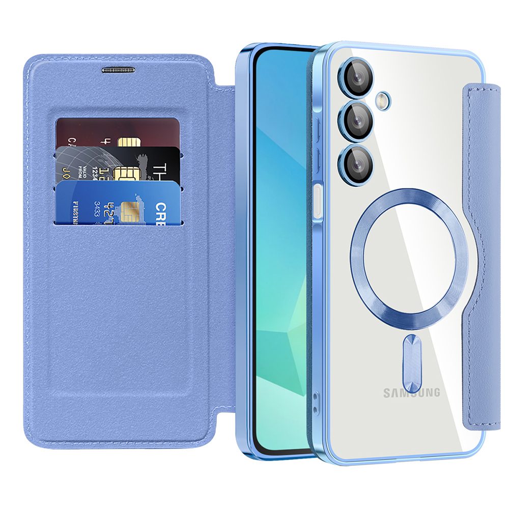 Techsuit SmartMag knížkové pouzdro Samsung Galaxy A16 4G/A16 5G světle modré