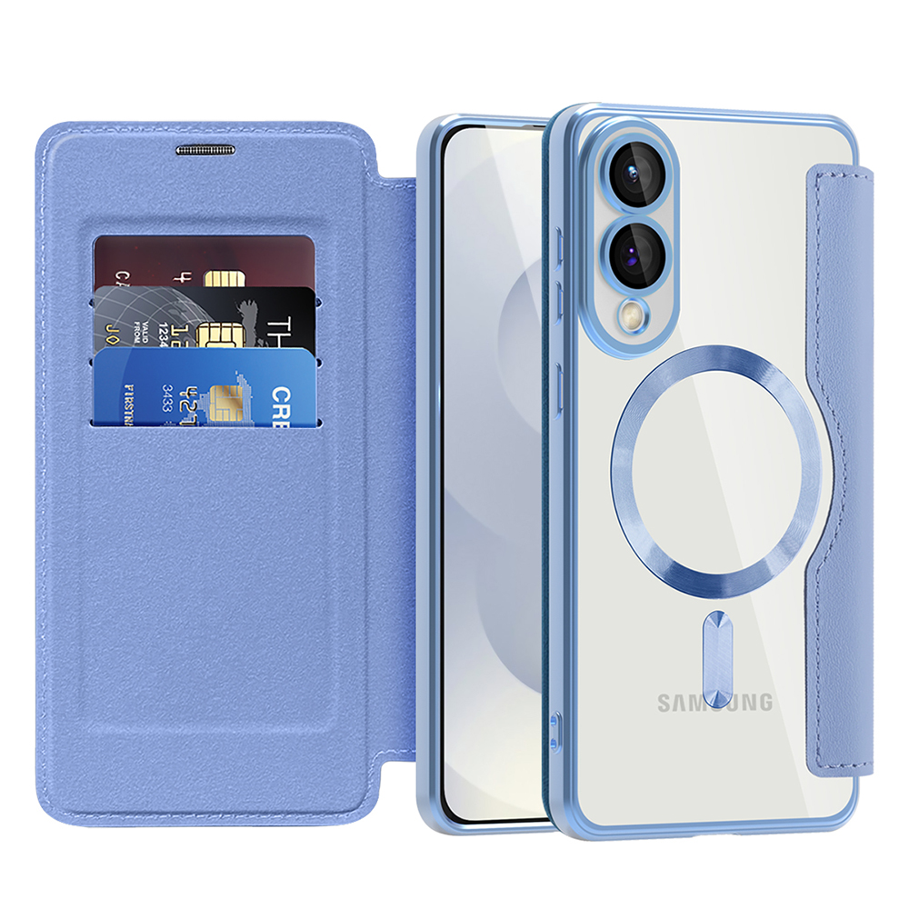 Pouzdro na knihu Techsuit SmartMag pro Samsung Galaxy S25 Edge světle modré