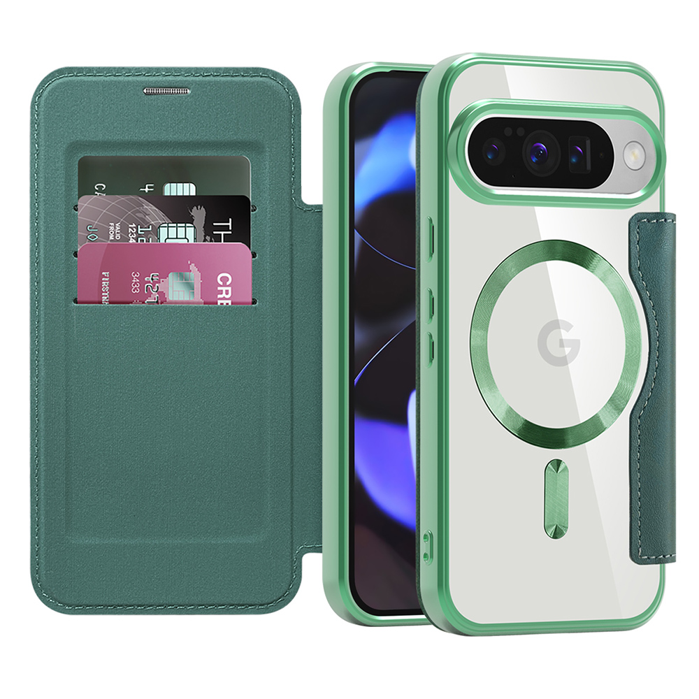 Pouzdro Techsuit SmartMag Book pro Google Pixel 10/10 Pro zelené