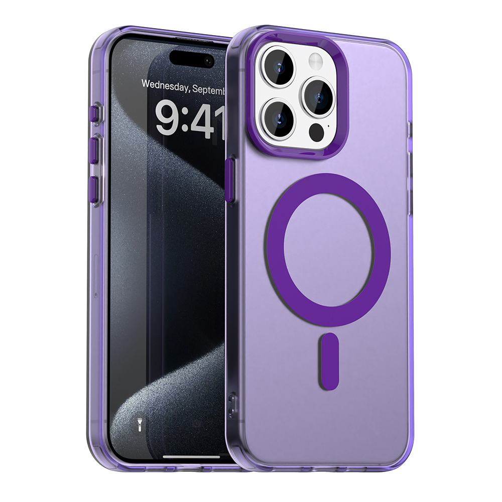Techsuit CandyCase MagSafe pro iPhone 15 Pro Max fialová