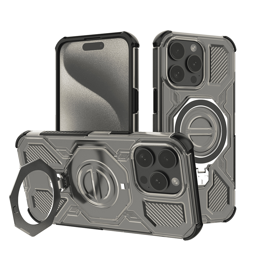 Ochranný kryt Techsuit Carbon Shield PRO pro iPhone 15 Pro kouřově černý