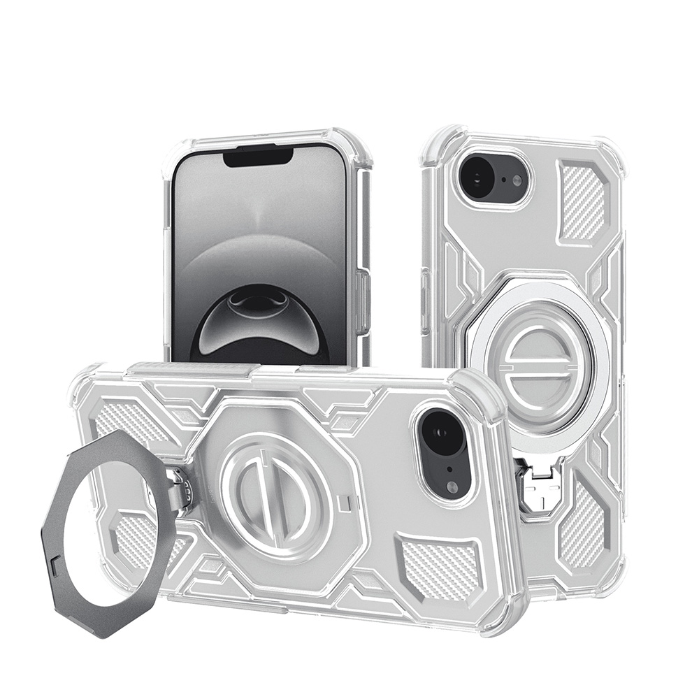 Techsuit Carbon Shield PRO pro iPhone 16e bílý průhledný
