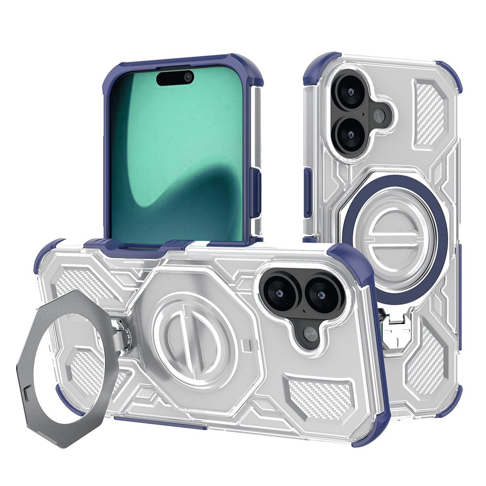 Techsuit Carbon Shield PRO iPhone 16 Modrá Transparentní