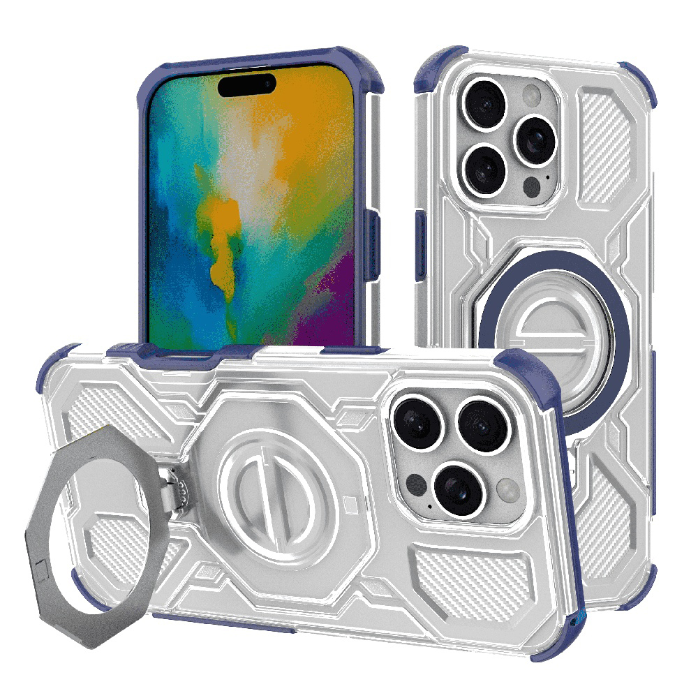 Techsuit Carbon Shield PRO pro iPhone 16 Pro modrý průhledný