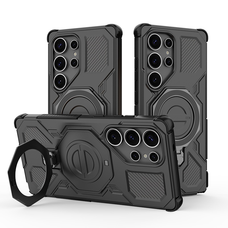 Pouzdro Techsuit Carbon Shield PRO pro Samsung Galaxy S25 Ultra černé