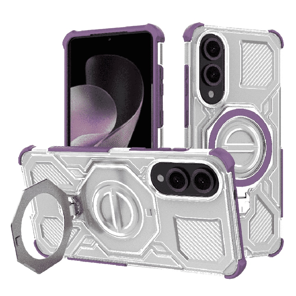 Techsuit Carbon Shield PRO pro Samsung Galaxy S25 Edge fialový průhledný