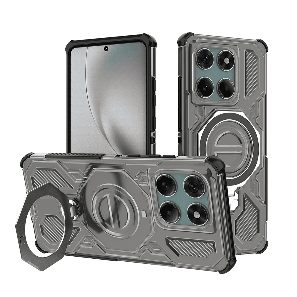 Pouzdro Techsuit Carbon Shield PRO pro Motorola Edge 60 Pro kouřově černé
