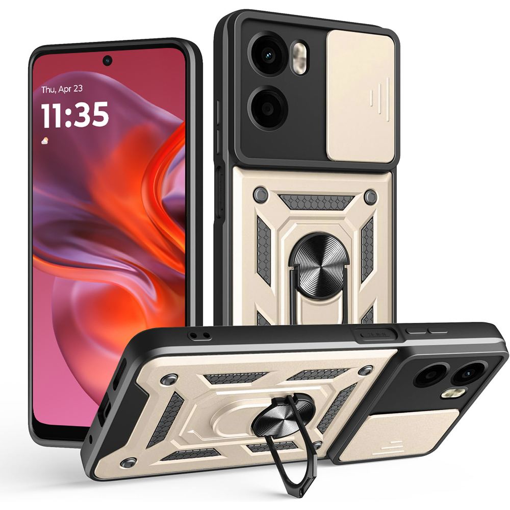 Techsuit CamShield Series pouzdro Motorola Moto G05 E15 zlaté