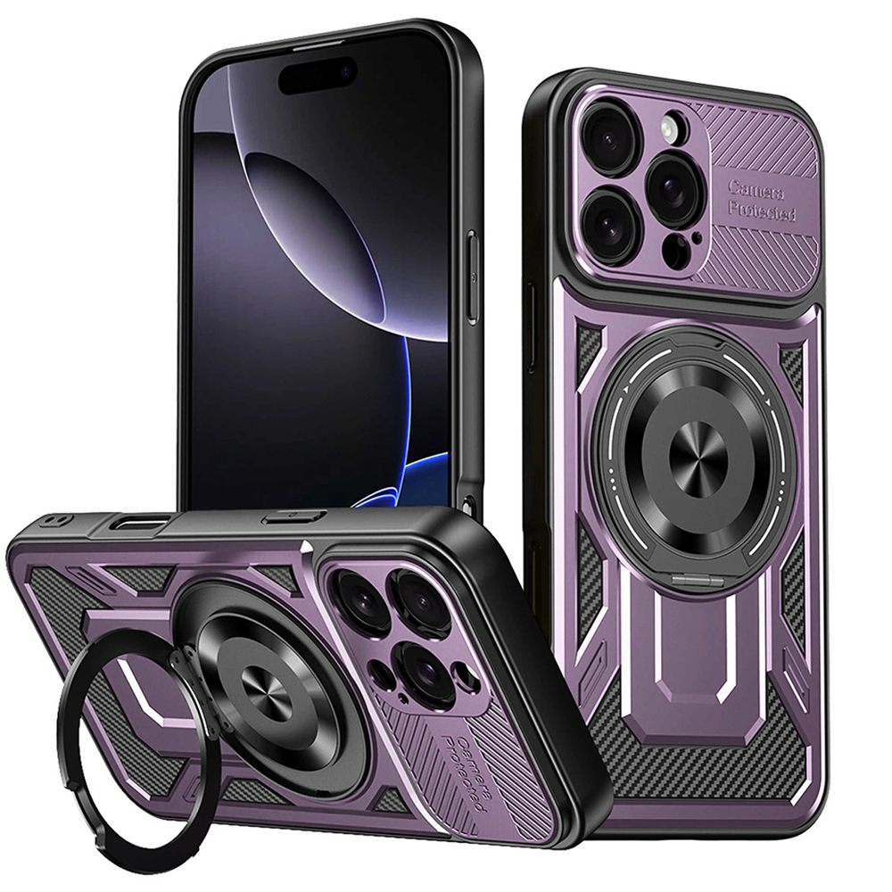 Techsuit RuggedCam pro iPhone 16 Pro fialová