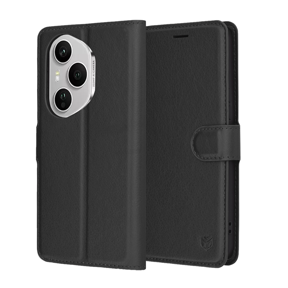 Pouzdro Techsuit Leather Folio pro Honor 400 Pro černé