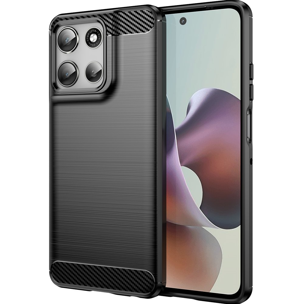 Techsuit Carbon Silicone pro Motorola Moto G56 černý