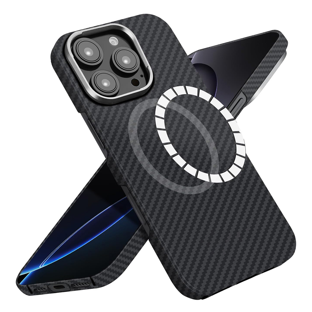 Techsuit Aramidové vlákno MagSafe iPhone 16 Pro Max černá