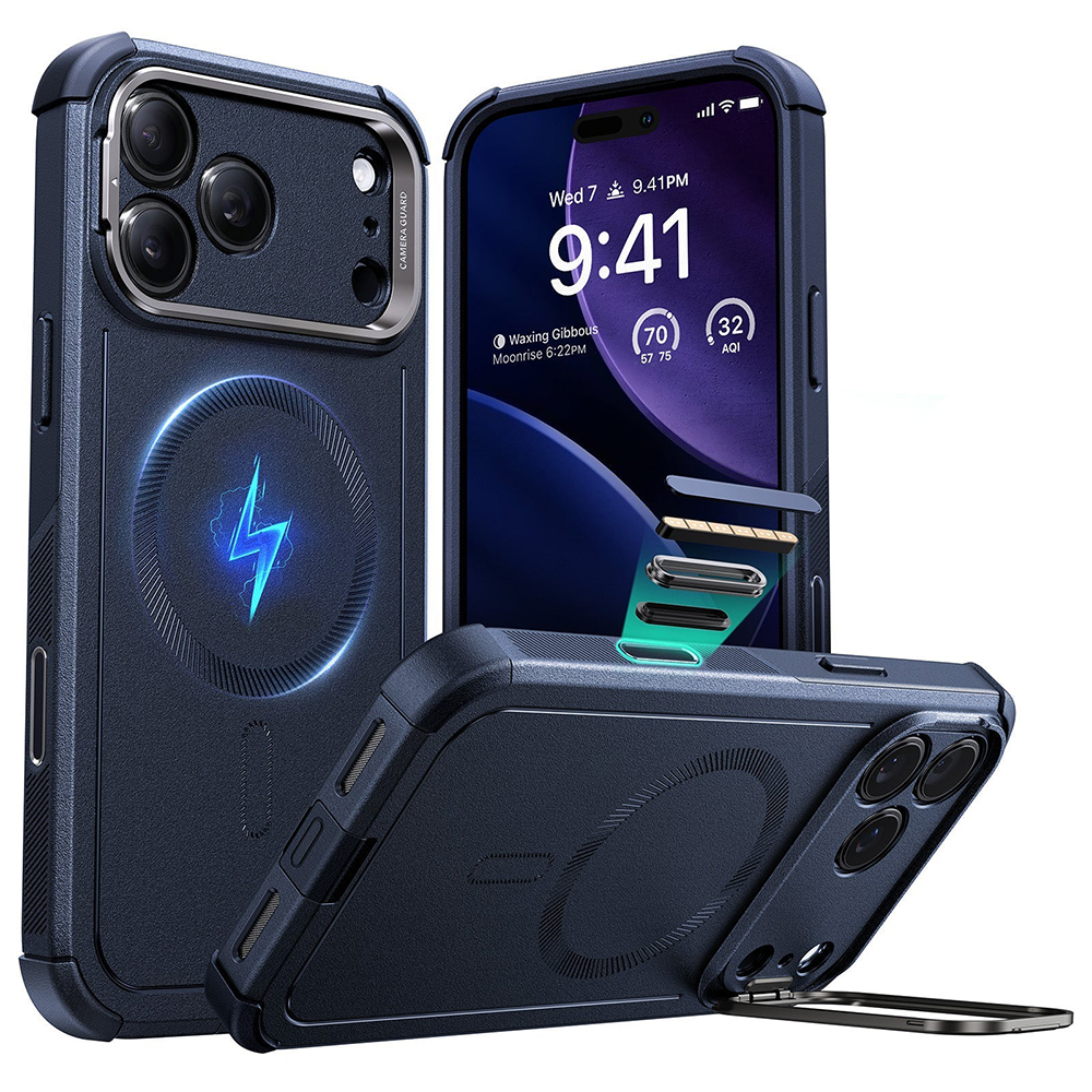 ESR Cyber Armor Kickstand pro iPhone 17 Pro Max modrá
