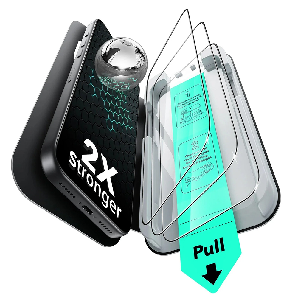ESR Tempered Glass UltraFit (3 kusy) iPhone 17 Pro Max černá