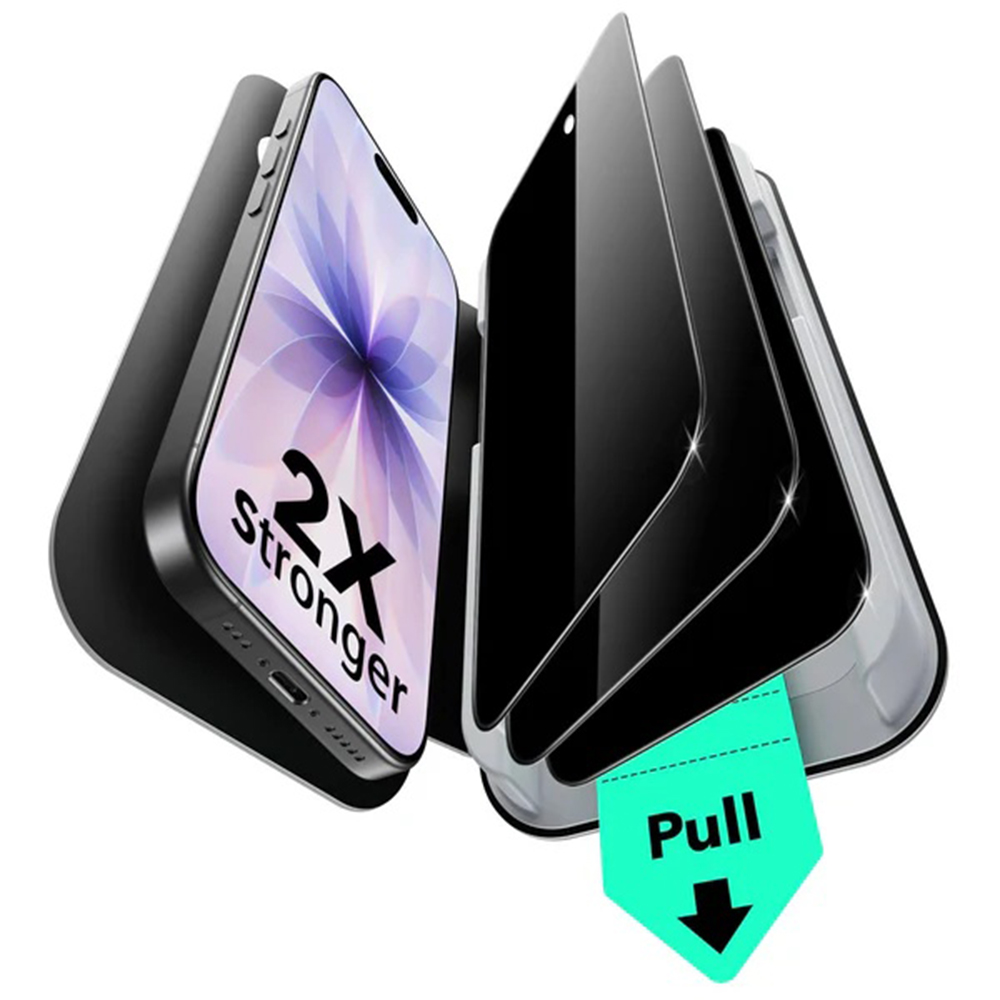 ESR Privacy Tempered Glass UltraFit (3 kusy) iPhone 17 iPhone 16 Pro černá