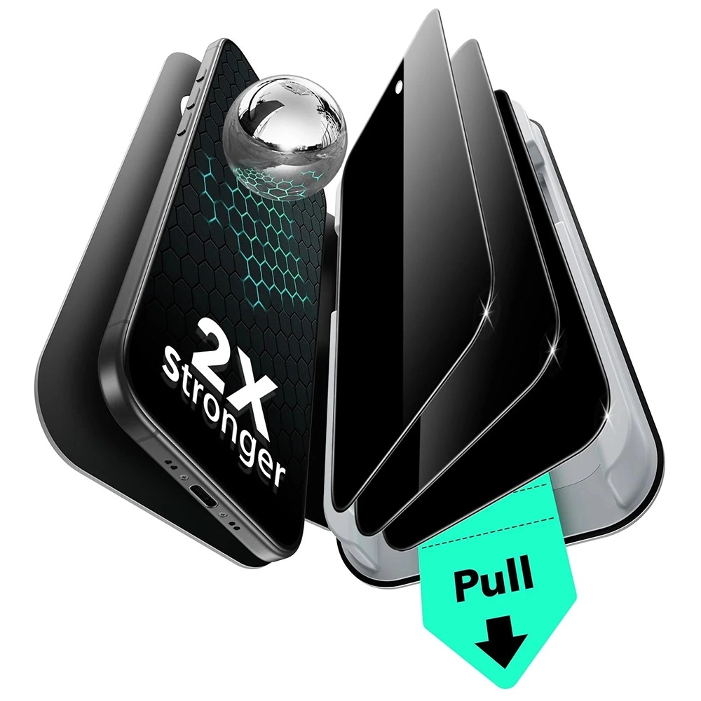 ESR Privacy Tempered Glass UltraFit (3 kusy) iPhone 17 Air černá