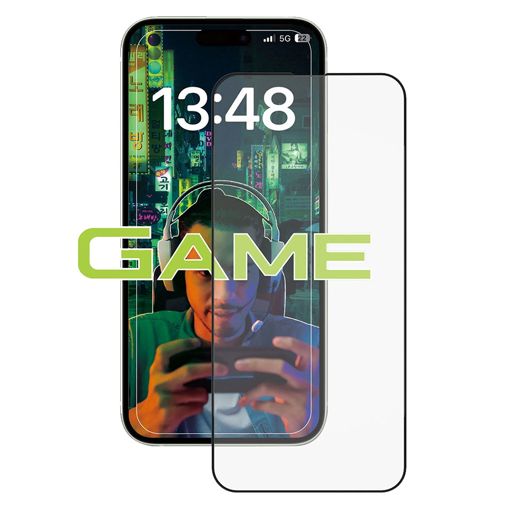 ANANK 2.5D 1X zesílený protiskluzový chránič obrazovky iPhone 16 Pro černý