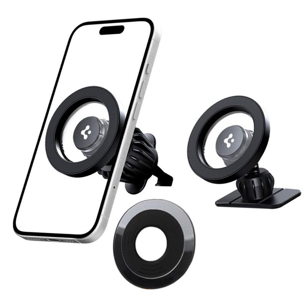 Spigen Car Holder MFT13 MagSafe na palubní desku a ventilaci černý