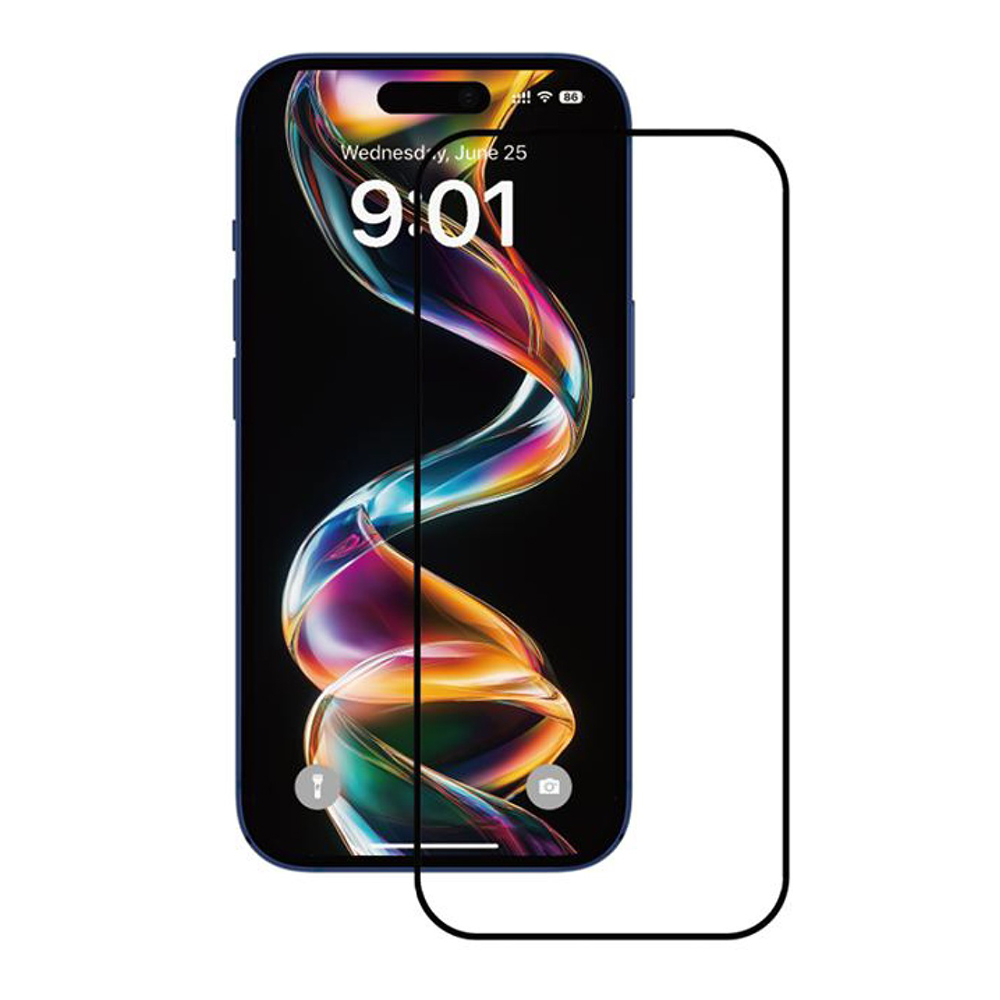 Ochranné sklo ANANK 2.5D pro iPhone 15 Pro černé (10 ks)