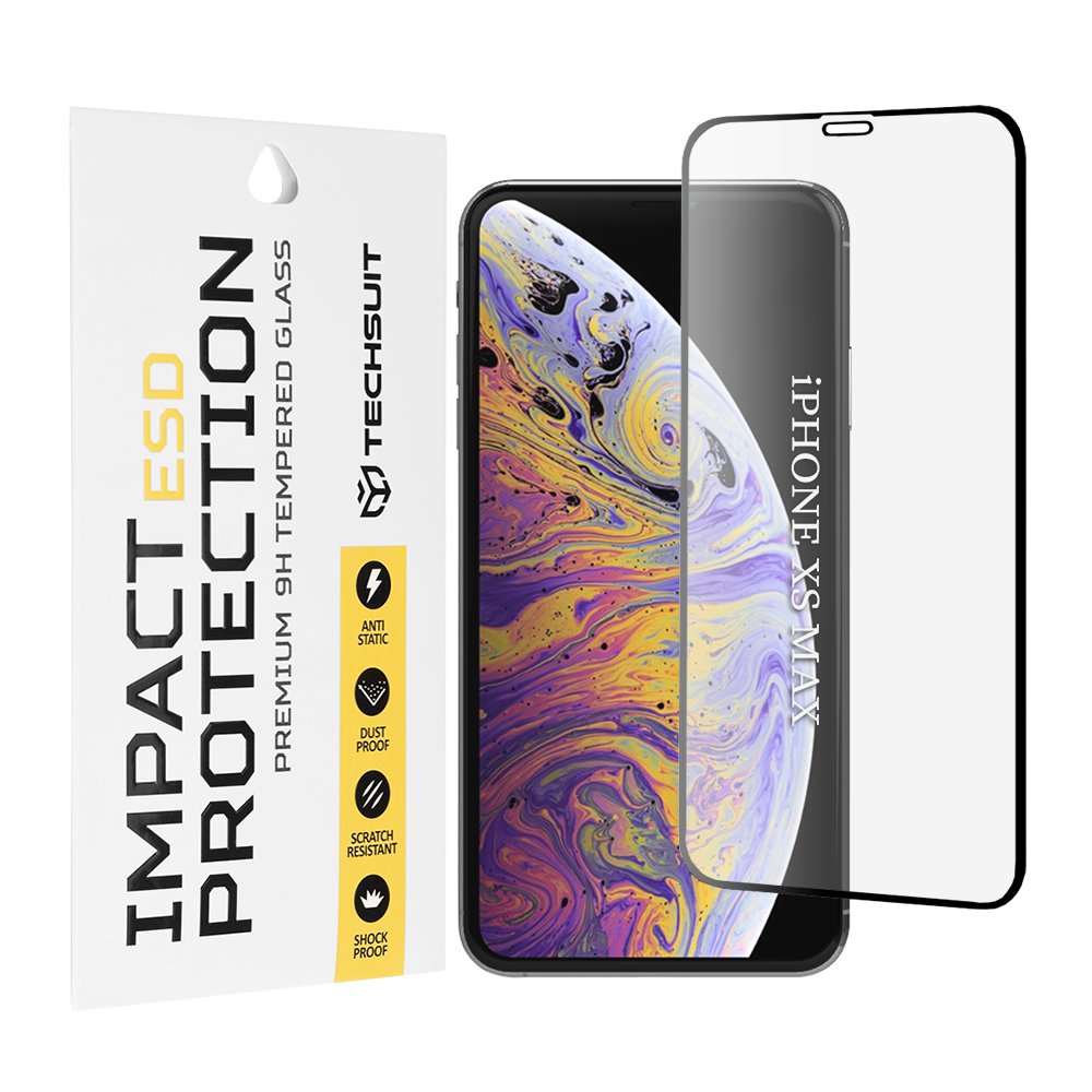 Techsuit ESD Glass pro iPhone XS Max iPhone 11 Pro Max černý
