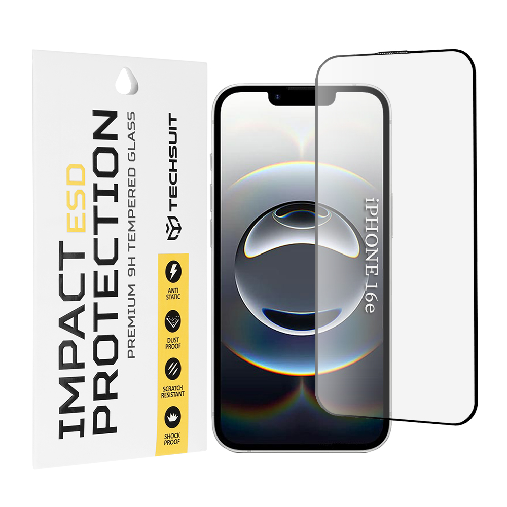 Techsuit ESD Glass pro iPhone 16e černý