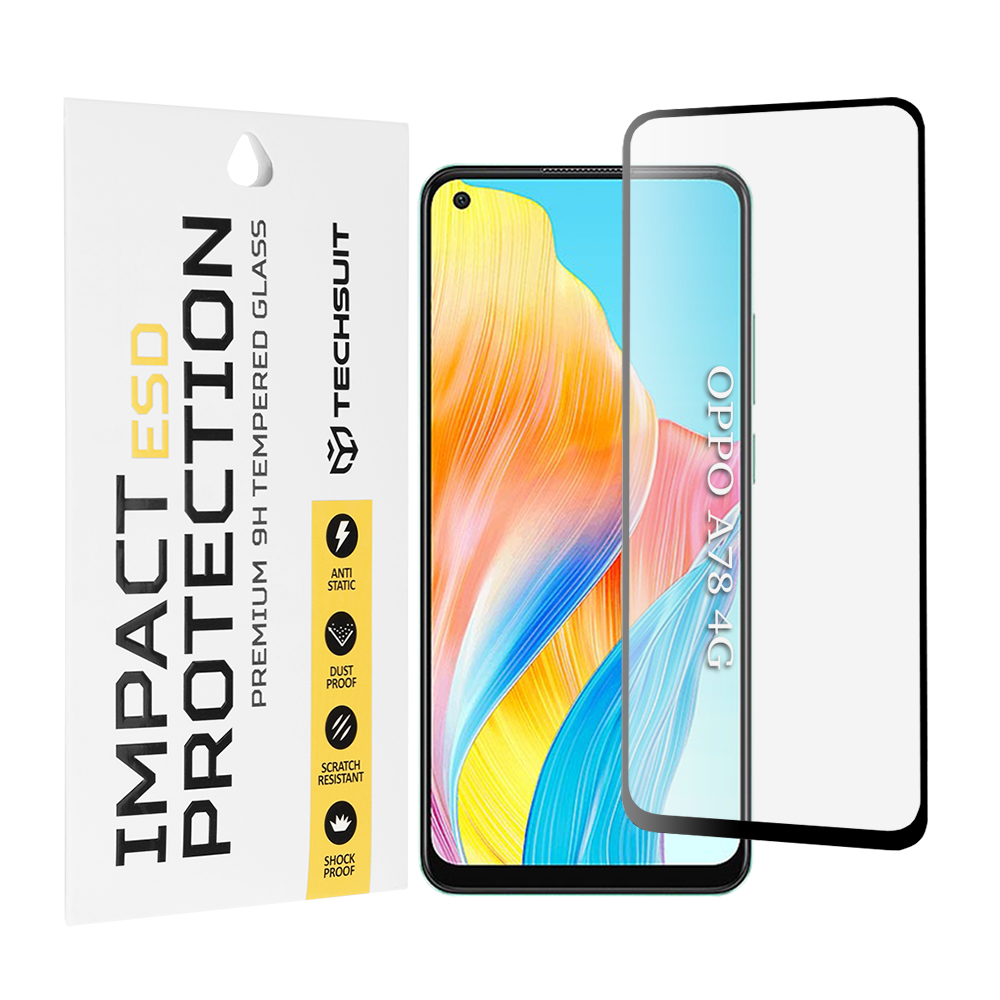 Ochranné sklo Techsuit ESD pro Oppo A78 4G černé