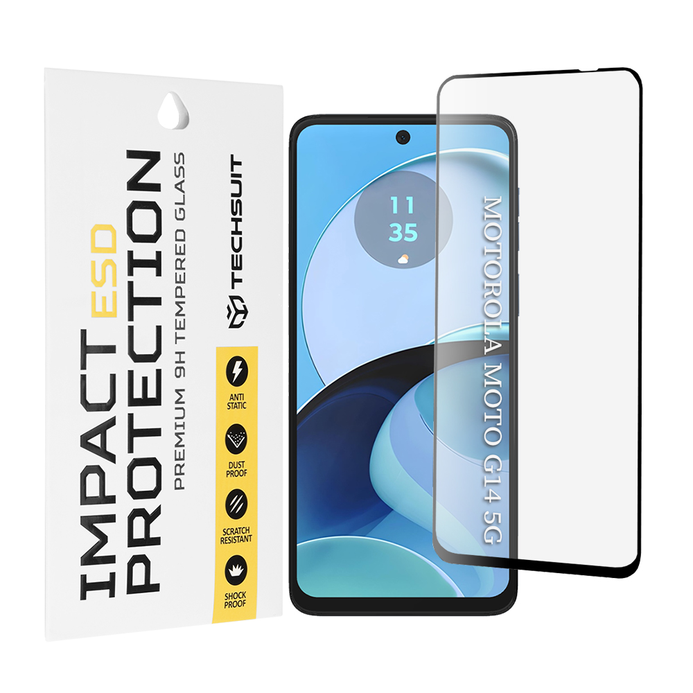 Techsuit ESD sklo Motorola Moto G14 G54 G54 Power Edition G64 černé