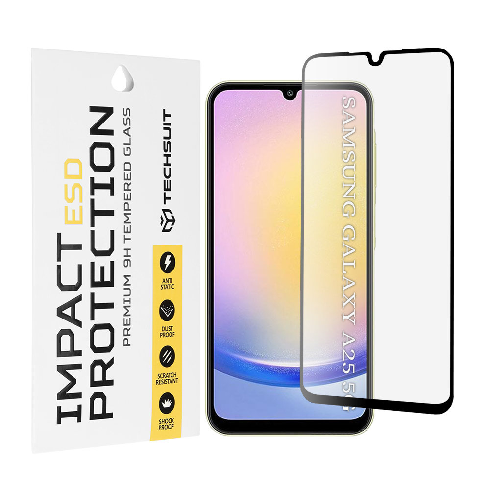 Ochranné sklo Techsuit ESD pro Samsung Galaxy A25 5G černé