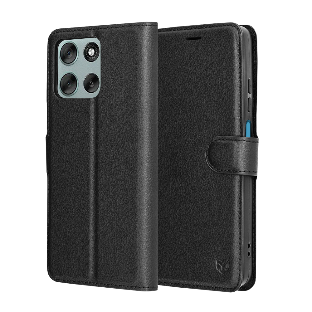 Pouzdro Techsuit Leather Folio pro Motorola Moto G56 černé