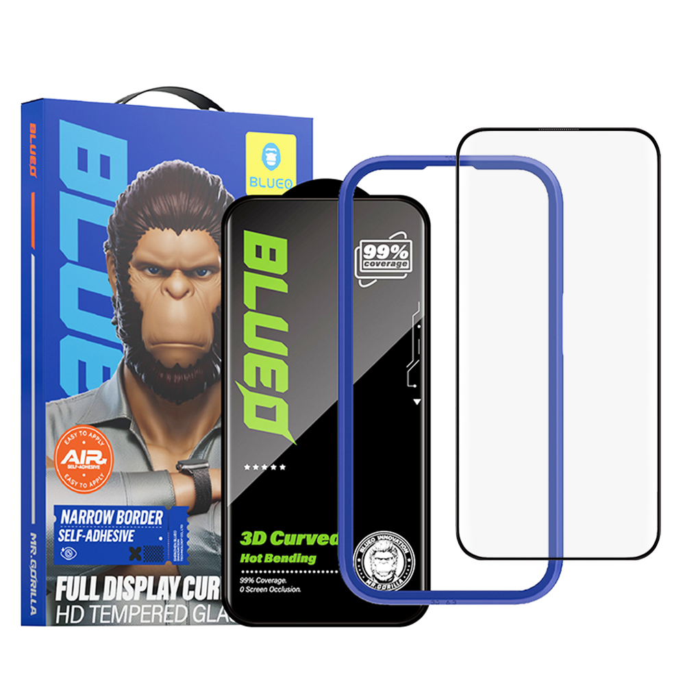 Blueo 3D HD Full Display zakřivené sklo iPhone 16 Pro Max černé