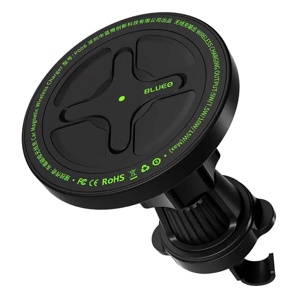Blueo držák do auta s bezdrátovým nabíjením Ape Legend pro ventilaci Type-C 15W 360° černý