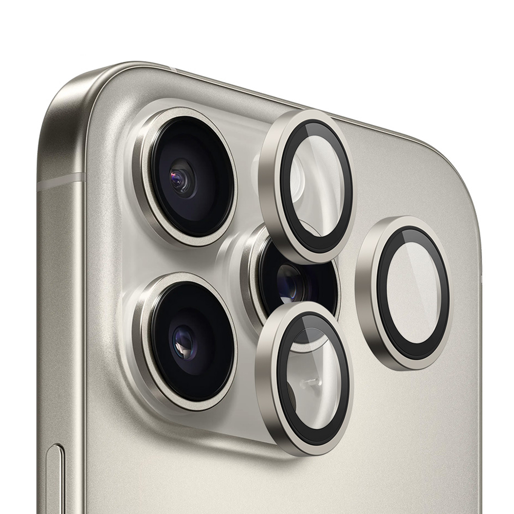 Blueo Original kovový rámeček na ochranu čočky iPhone 16 Pro/Pro Max přírodní titan