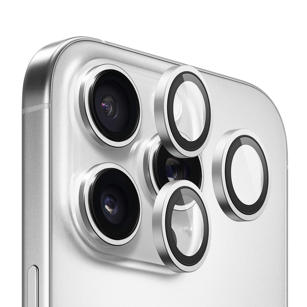Blueo Original Metal Frame chránič čočky iPhone 14 Pro/Pro Max stříbrný