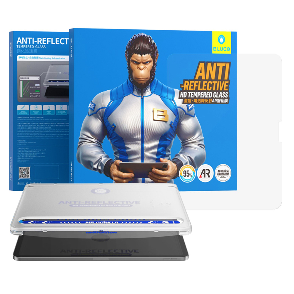 Blueo Anti-Reflective HD sklo s aplikátorem iPad Pro 11 (2024/2025) čiré