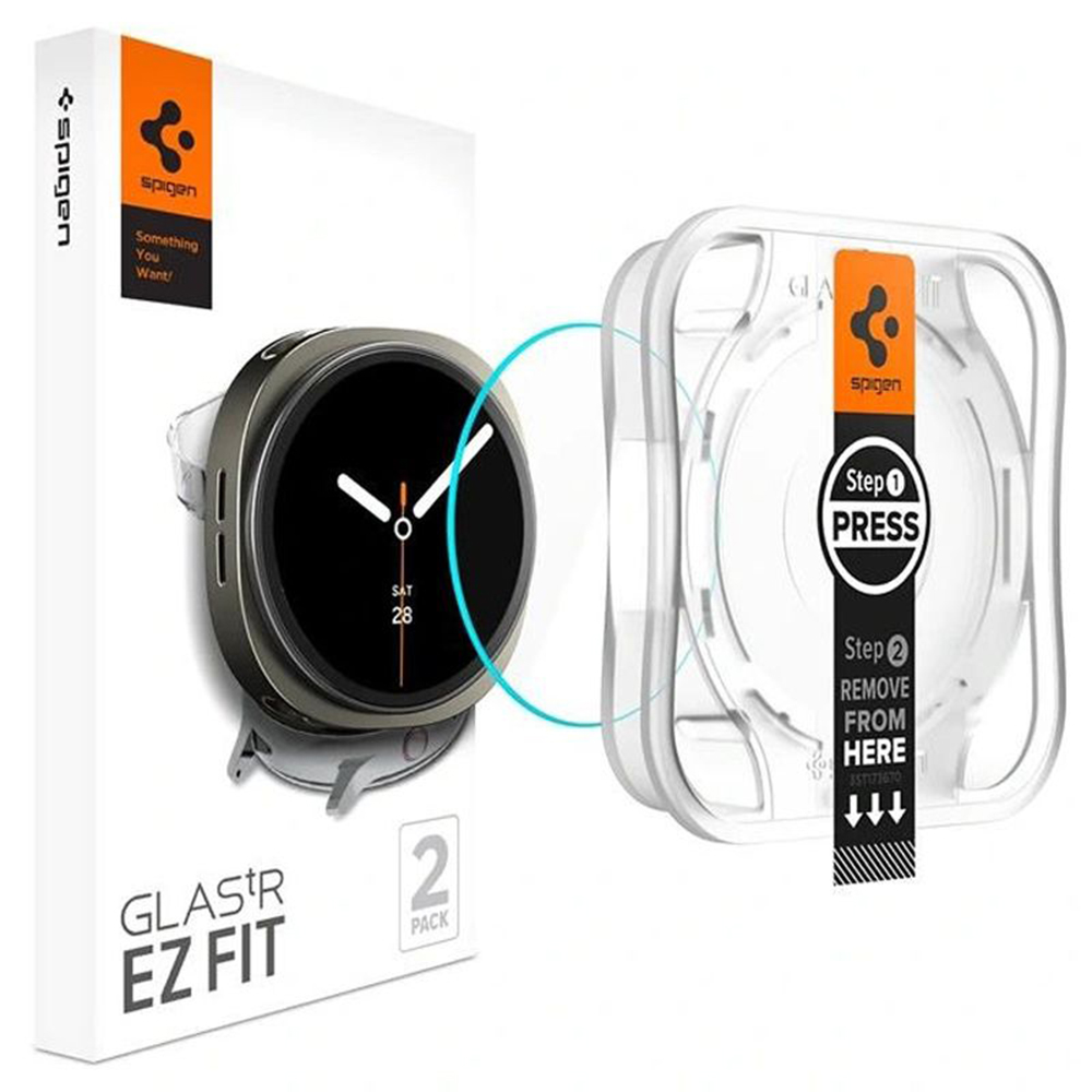 Spigen Glas.tR EZ Fit (2 pack) Samsung Galaxy Watch8 44mm čirý