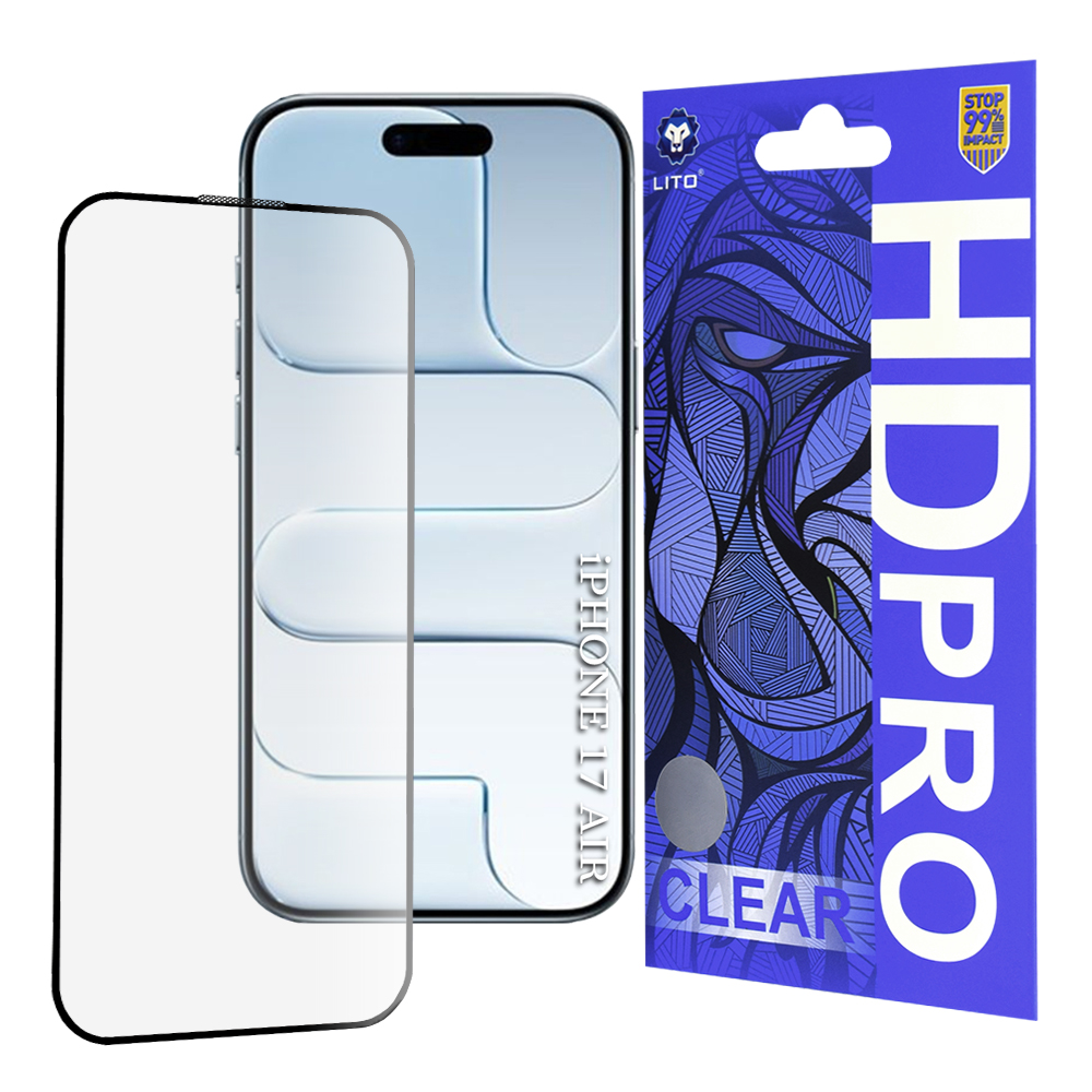 Kryt Lito HD Pro Clear pro iPhone 17 Air černý