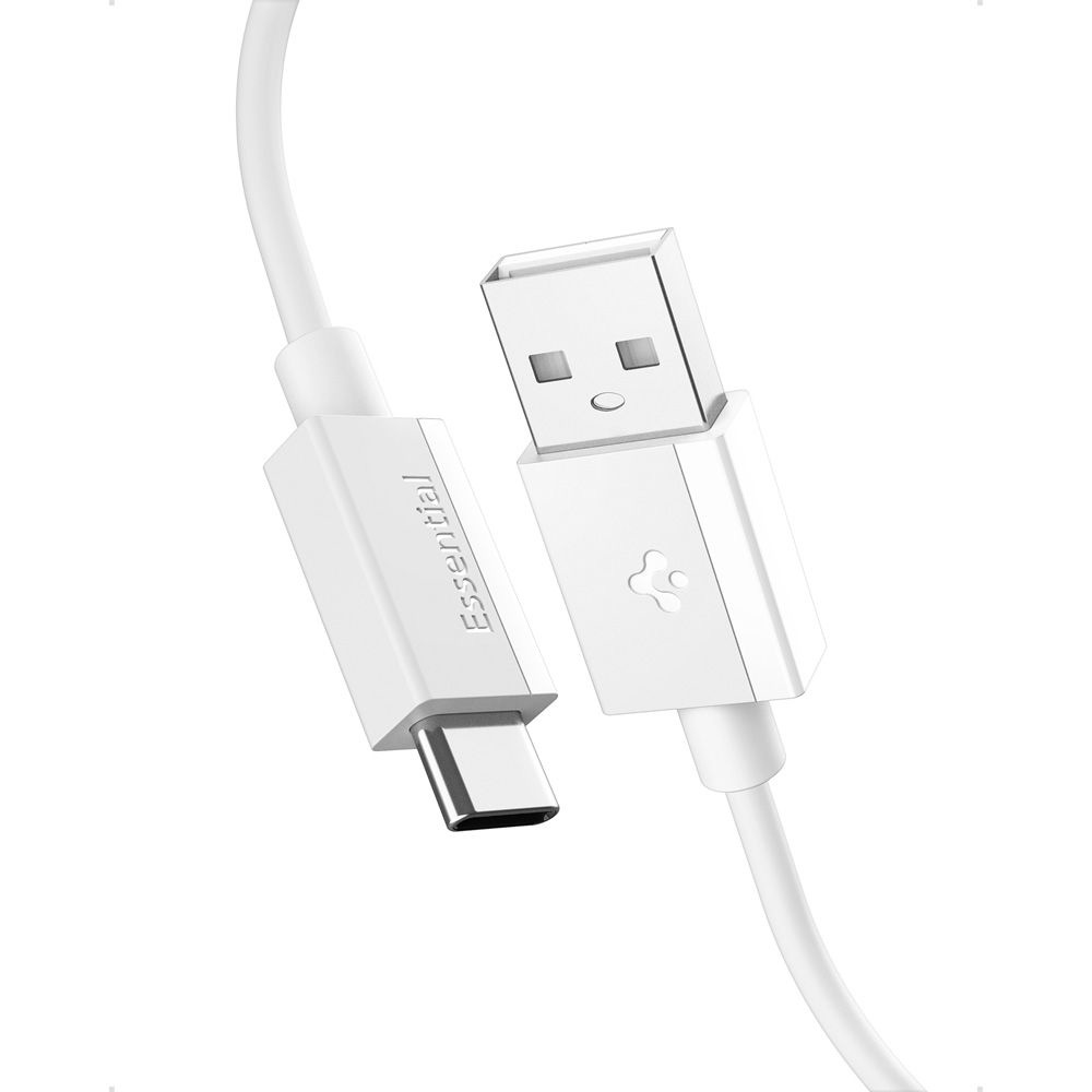 Spigen Data Cable Essential EB6020AC Rychlonabíjecí USB na Type-C 2m bílá