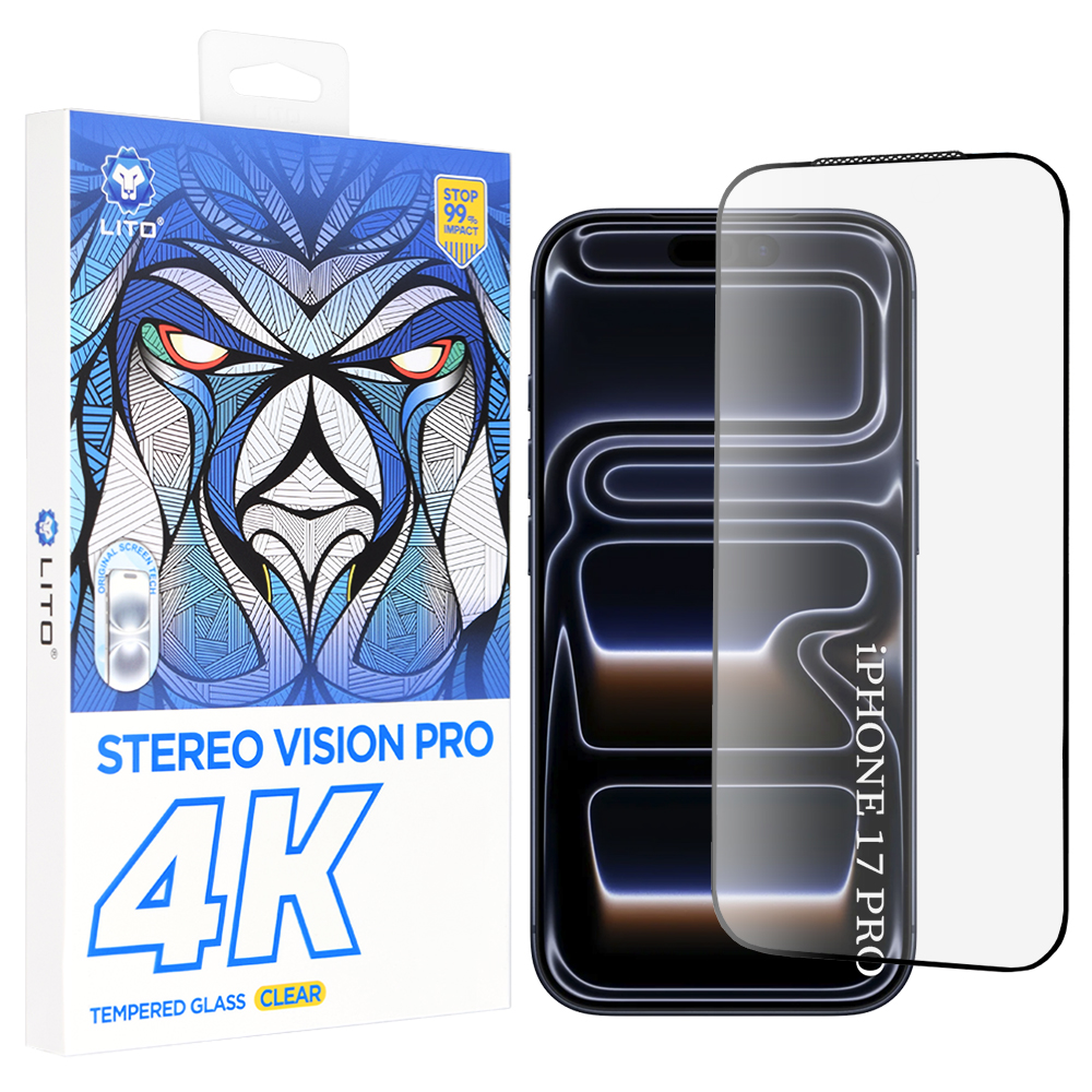 Tvrzené sklo Lito D+ Max 4K pro iPhone 17 Pro-18 Pro černé