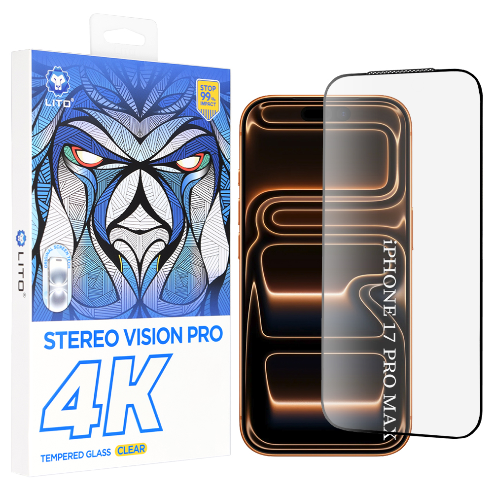 Tvrzené sklo Lito D+ Max 4K pro iPhone 17 Pro Max-18 Pro Max černé