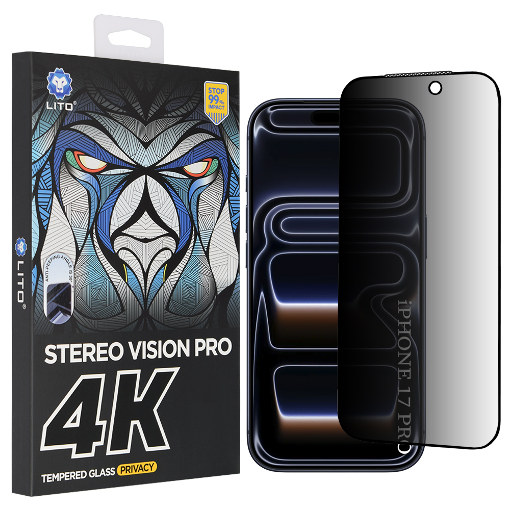 Lito D+ Max 4K Privacy pro iPhone 17 Pro černá