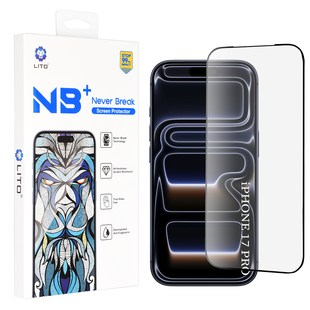 Ochranné sklo na displej Lito iPhone 17 Pro-18 Pro černé