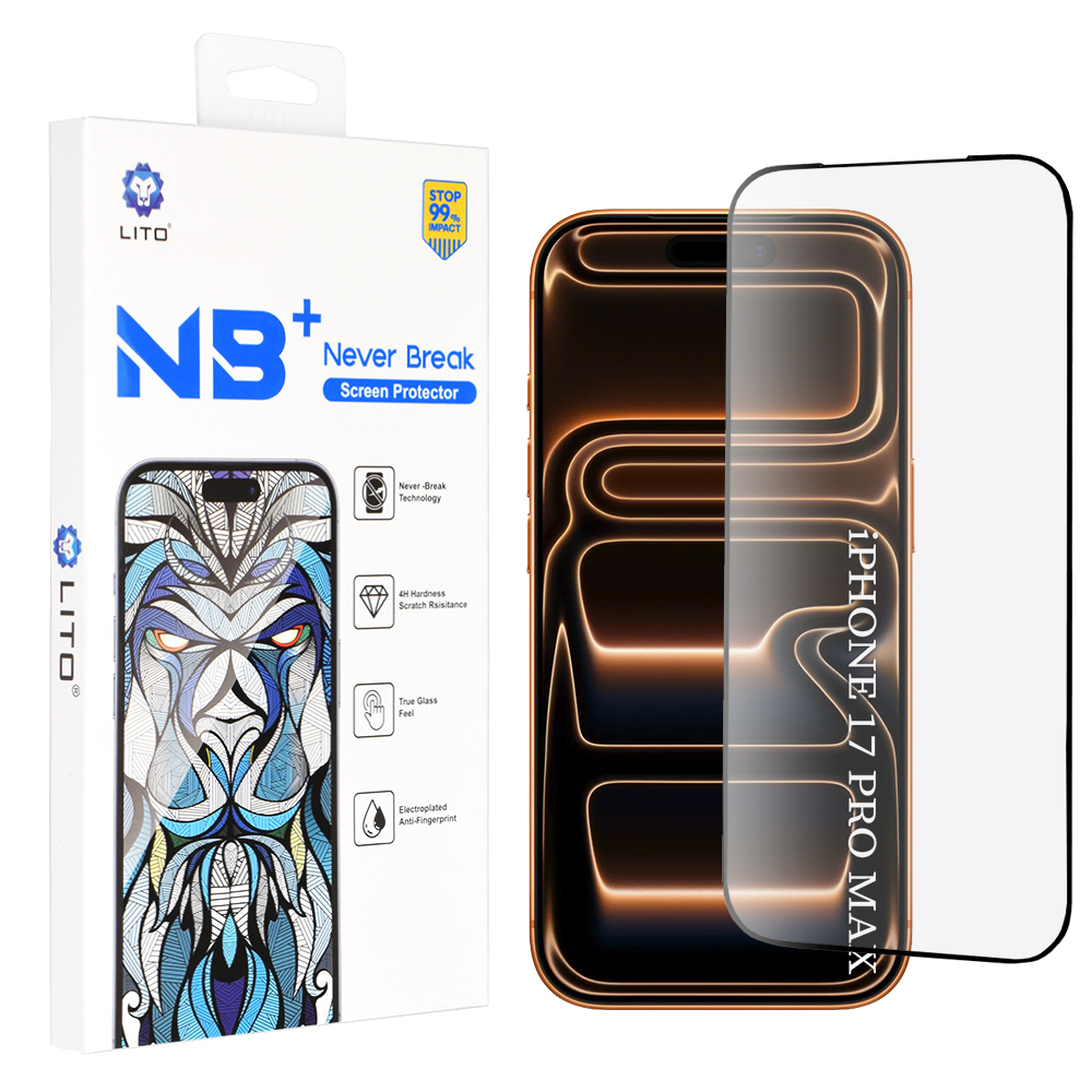 Ochranné sklo Lito iPhone 17 Pro Max-18 Pro Max černé