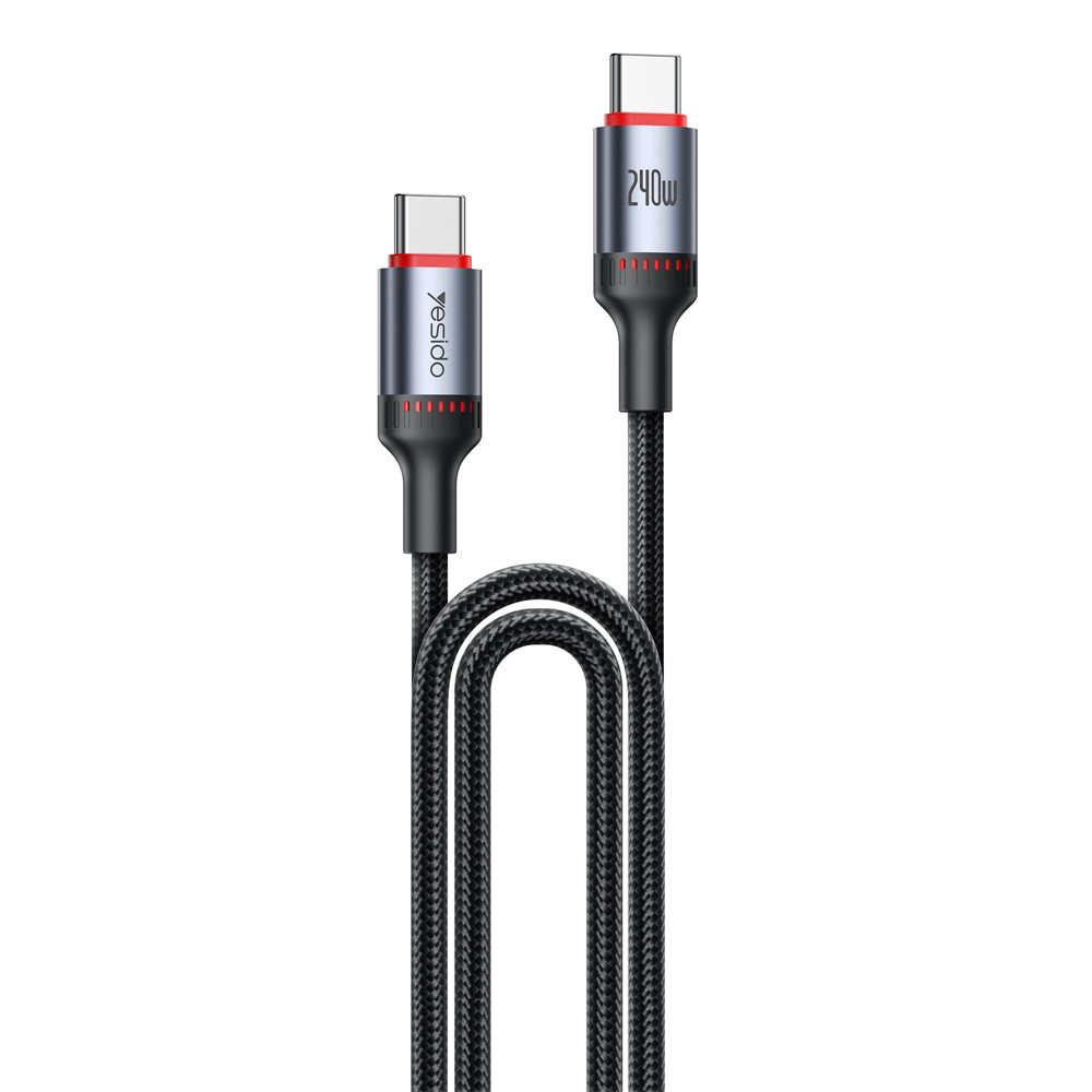 Yesido Data Cable CA185 Type-C na Type-C Rychlé nabíjení 1.2m černý