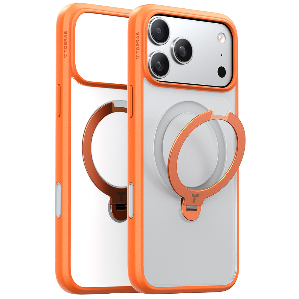 Torras Ostand Spin MagSafe Series pro iPhone 17 Pro oranžová