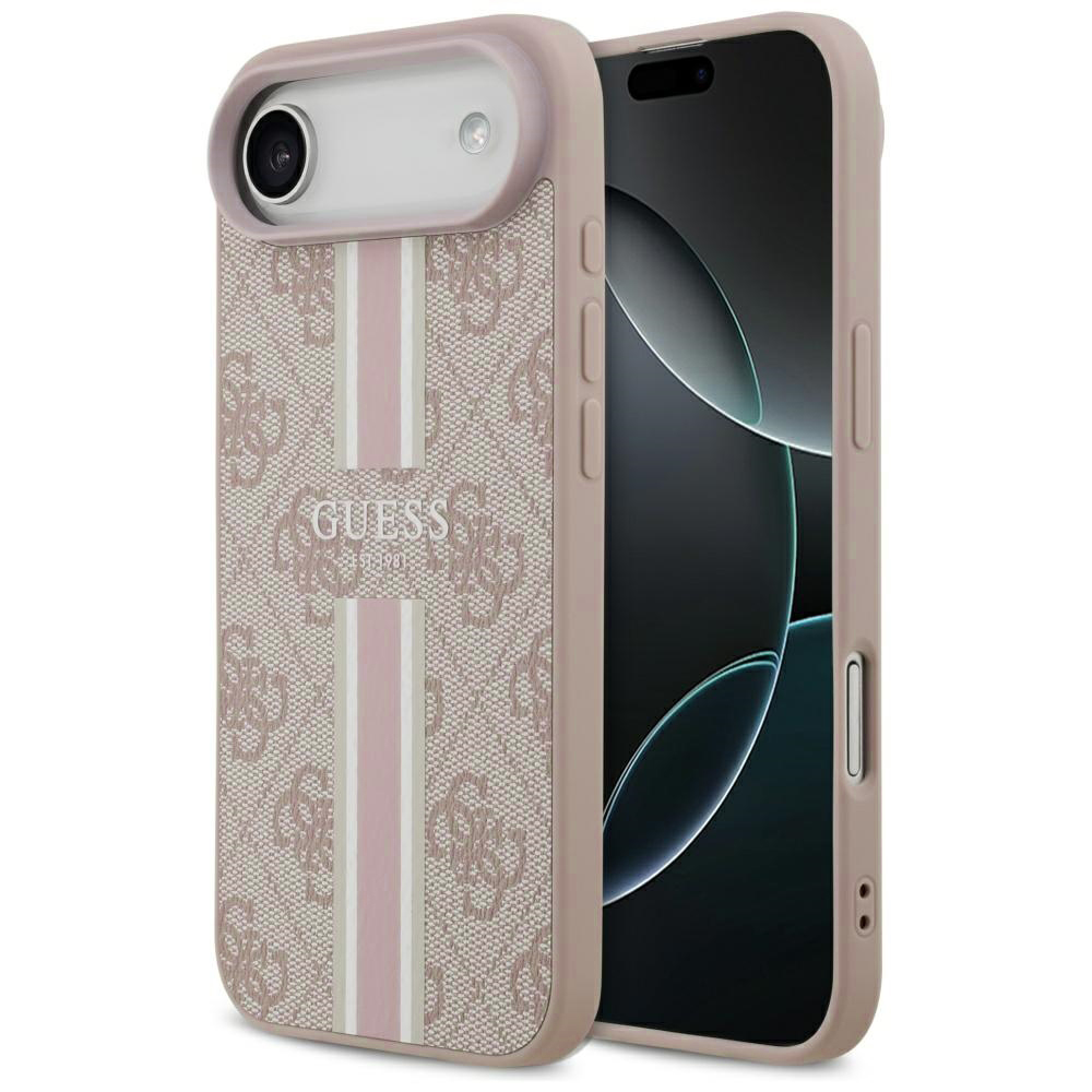 Guess Hardcase 4G Printed Stripes MagSafe iPhone 17 Air růžová