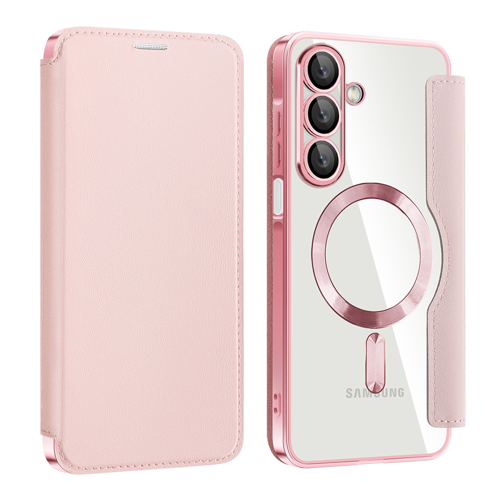 Techsuit SmartMag knížkové pouzdro Samsung Galaxy A17 5G A17 4G růžové