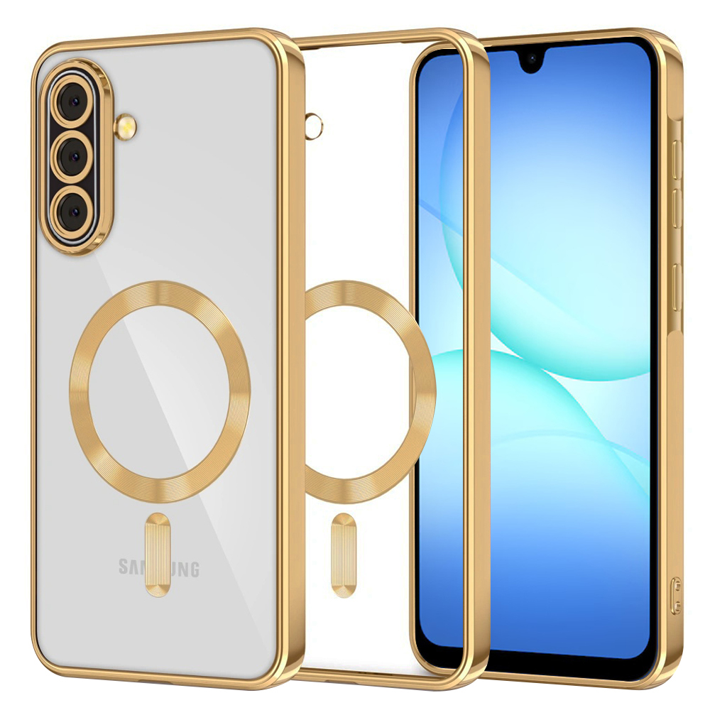 Techsuit Luxury Crystal MagSafe pro Samsung Galaxy A17 5G A17 4G zlatá