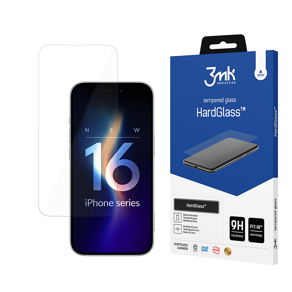 3mk HardGlass tvrzené sklo na displej iPhone 16 Pro čiré