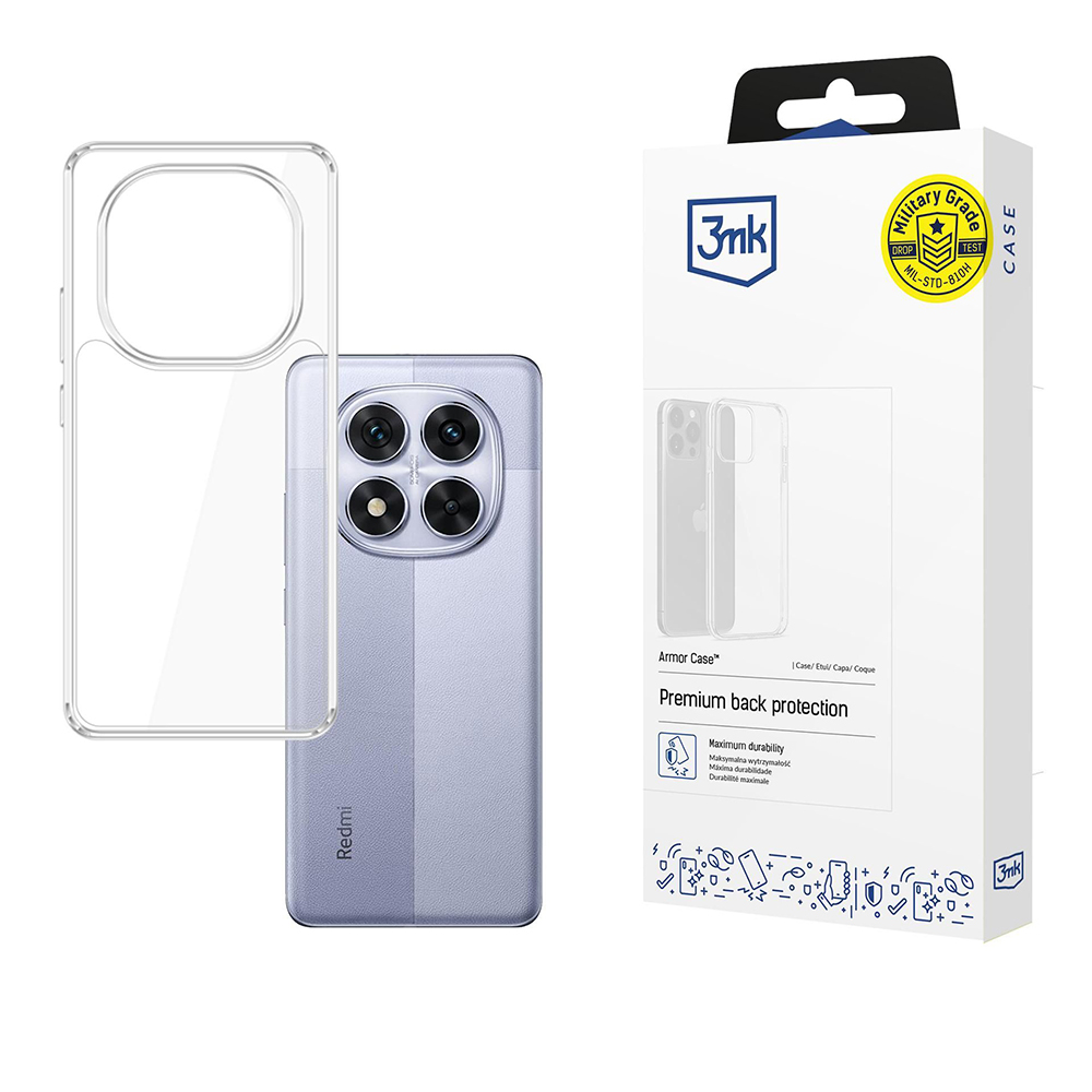 3mk Armor Case pro Xiaomi Redmi Note 14 Pro 4G/5G/Pro+ průhledný