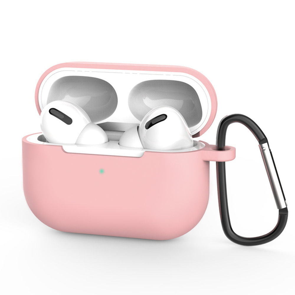 Techsuit silikonové pouzdro pro AirPods Pro 3 hladký ultratenký materiál tmavě růžová
